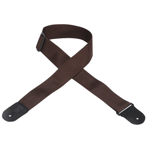 Levys 2" Poly Guitar Strap in Brown - M8POLYBRN