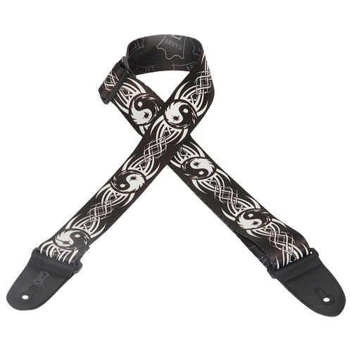 Levys 2" Polyester Guitar Strap with Yin Yang Design - MP15