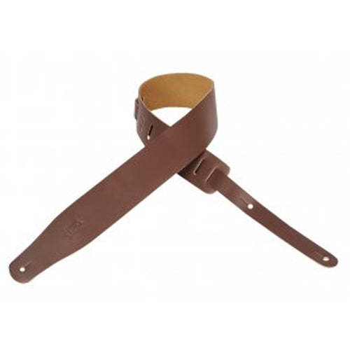 Levys 2-1/2" Leather Guitar Strap in Brown - M26BRN