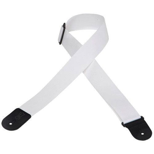 Levys 2" Poly Guitar Strap in White - M8POLYWHT
