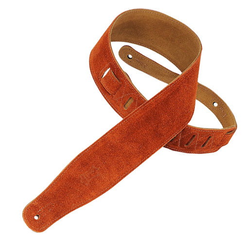 Levys 2-1/2" Suede Guitar Strap in Copper - MS26CPR