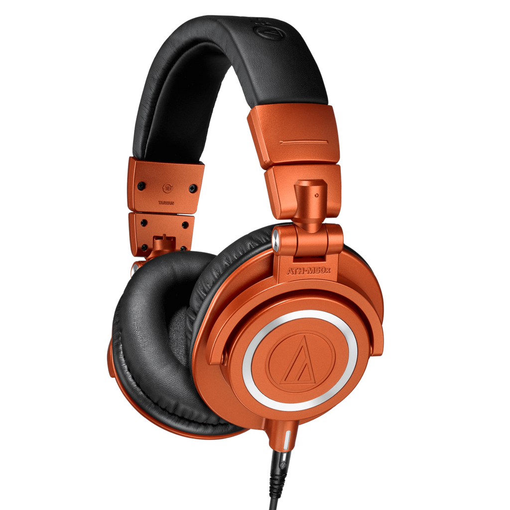 Audio-Technica Dynamic Closed Back Monitor Headphones in Metallic Orange - ATHM50XMO