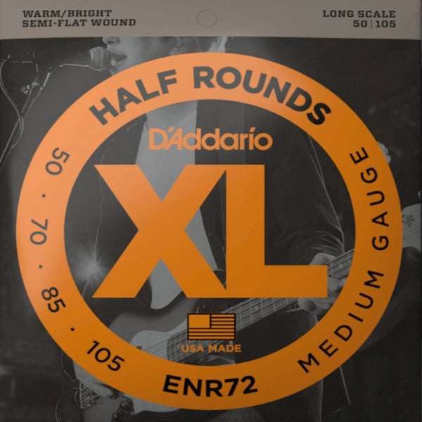 D'addario XL Half Round Bass Strings 050-105 - ENR72