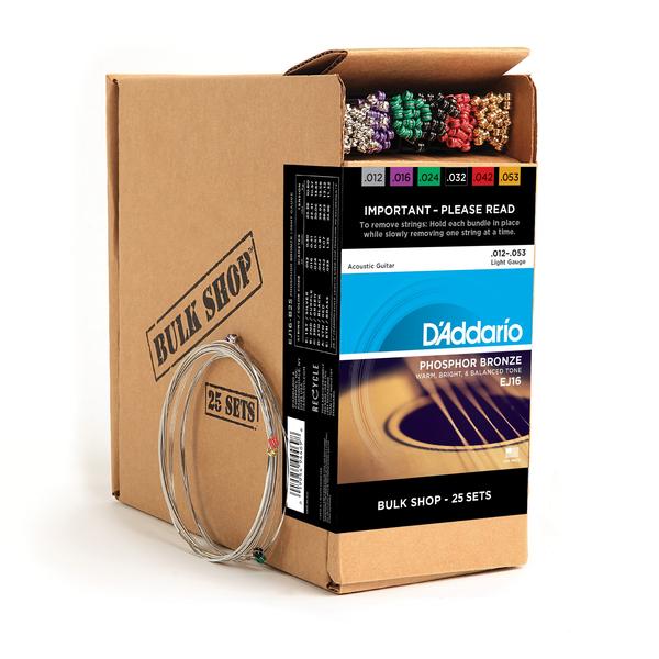 D'addario Phosphor Bronze Acoustic Strings 012-053 | Pack - EJ16B25