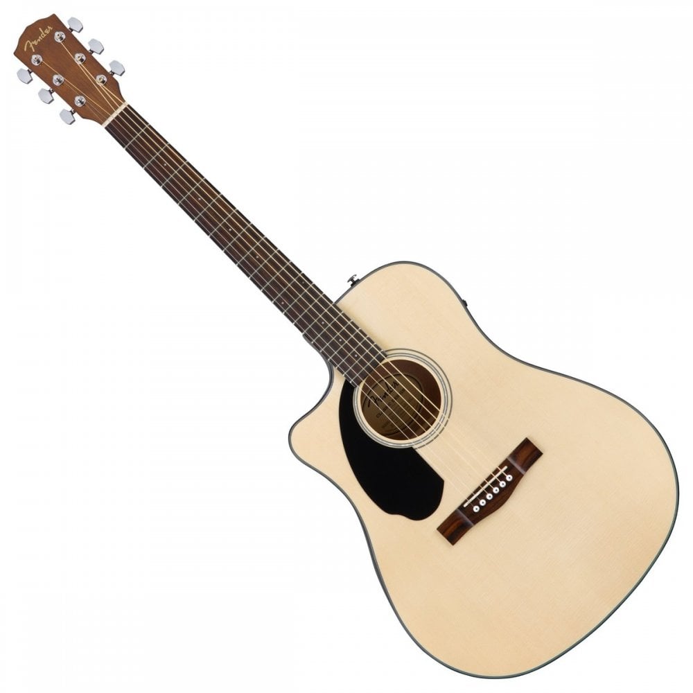 DEMO-Fender Left Hand CD60SCE Acoustic Electric Solid Spruce Top in Natural - DEMO20970118021