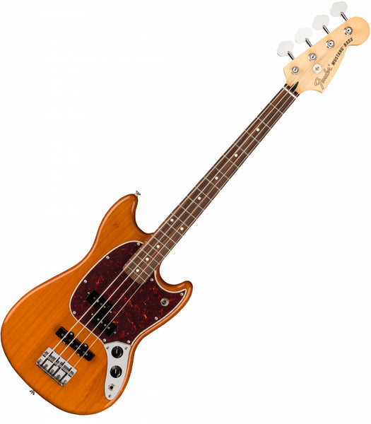Fender Player Mustang PJ Bass Electric Bass Pau Ferro Fingerboard in Aged Natural - 0144053528