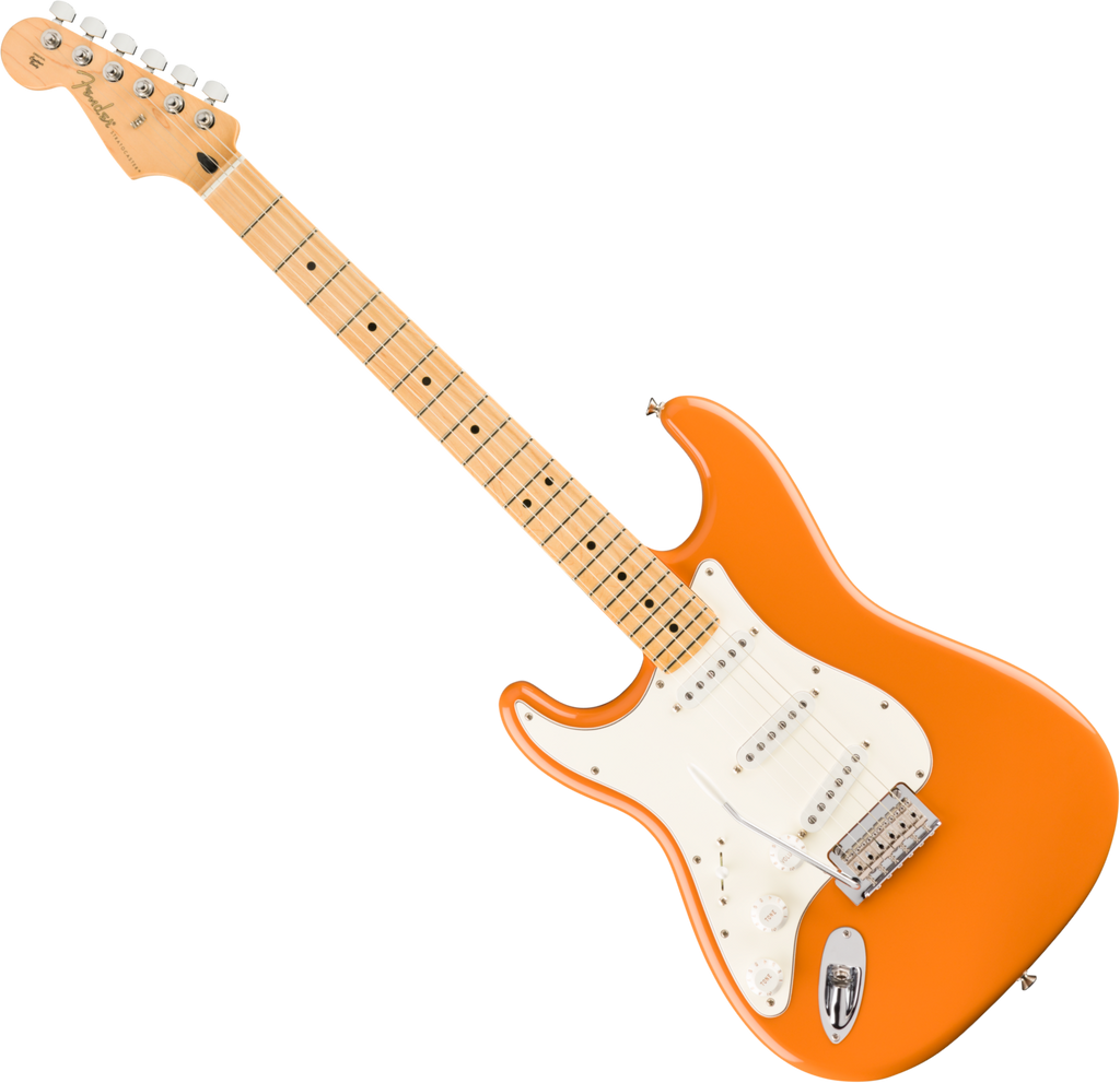 Fender Left Hand Player Stratocaster Electric Guitar Maple in Capri Orange - 0144512582