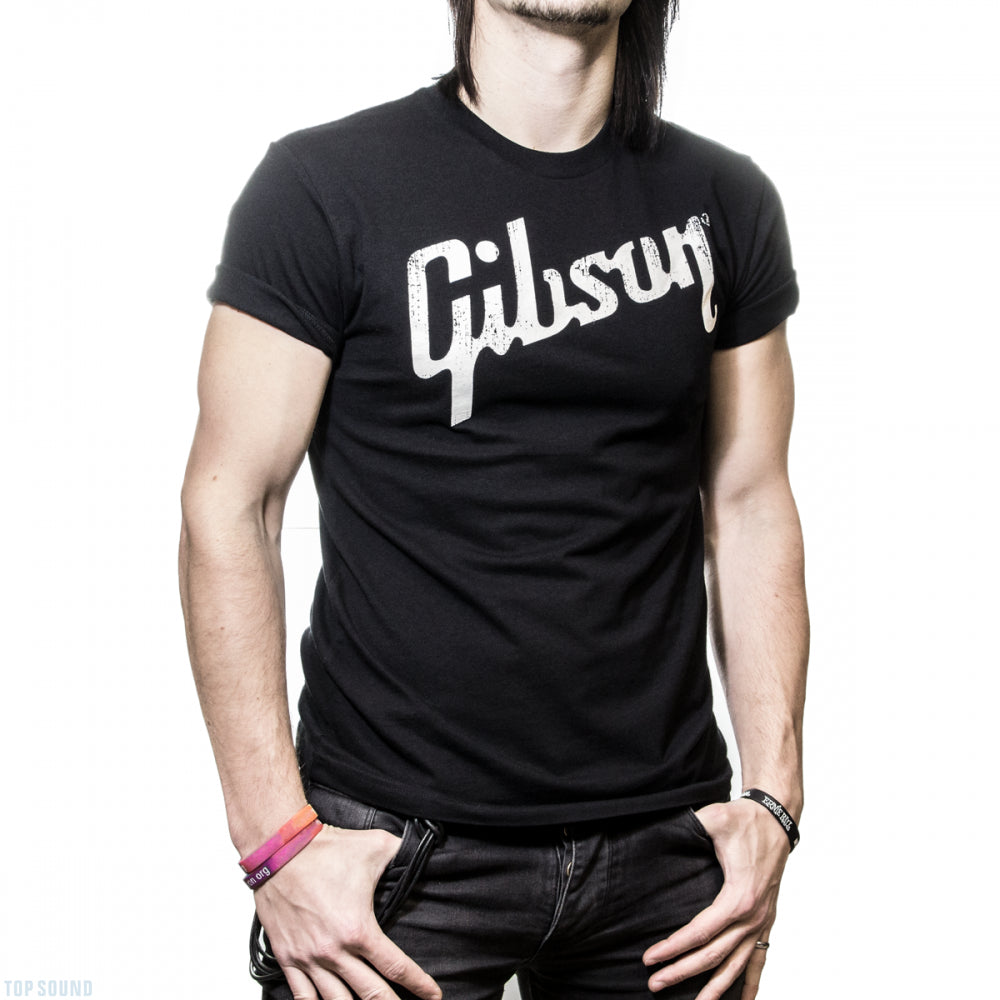 Gibson T-Shirt Logo Black Medium - GTSBLKM