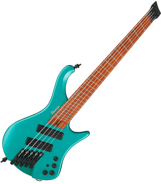 Ibanez EHB Ergonomic Headless Electric Bass 5 String Multi scale in Emerald Green Metallic Matte w/Bag - EHB1005SMSEMM