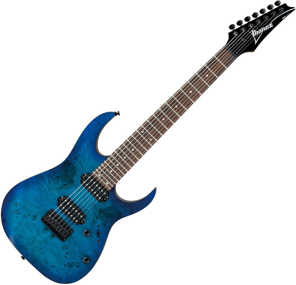 Ibanez RG Standard 7 String Electric Guitar in Sapphire Blue Flat - RG7421PBSBF
