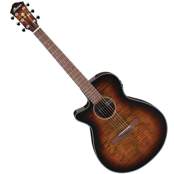 Ibanez AEG Series Left Handed Acoustic Electric in Tiger Burst High Gloss - AEG70LTIH