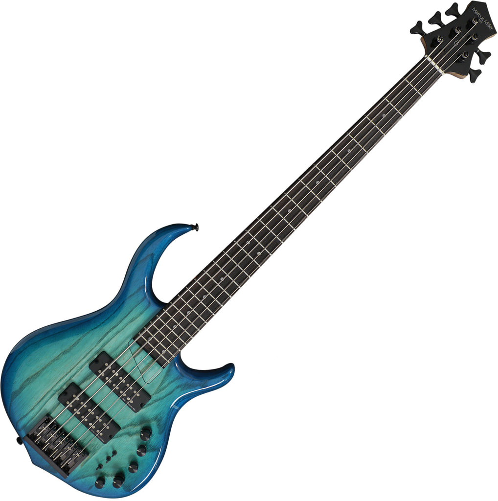 Sire M7 5 String Alder Body Ebony Fingerboard Electric Bass in Transparent Blue - M7ALDER5TBL