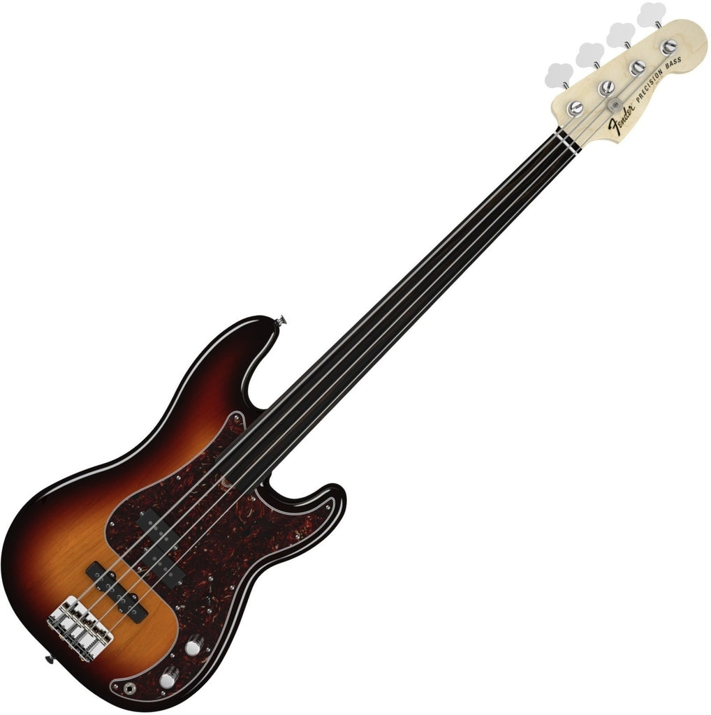 Fender Tony Franklin Fretless Precision Electric Bass in 3-Color Sunburst w/Case - 0190085800