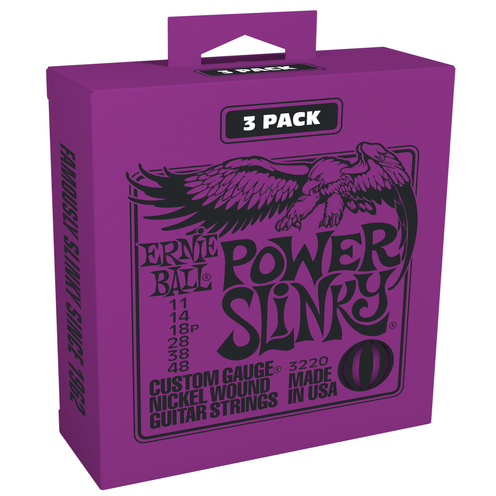 Ernie Ball Power Slinky Electric Strings 3 Pack 011-048 - 3220EB