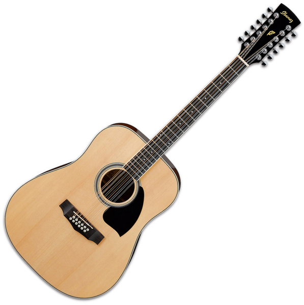 Ibanez Performance 12 String Acoustic Guitar Dreadnought in Natural High Gloss - PF1512NT
