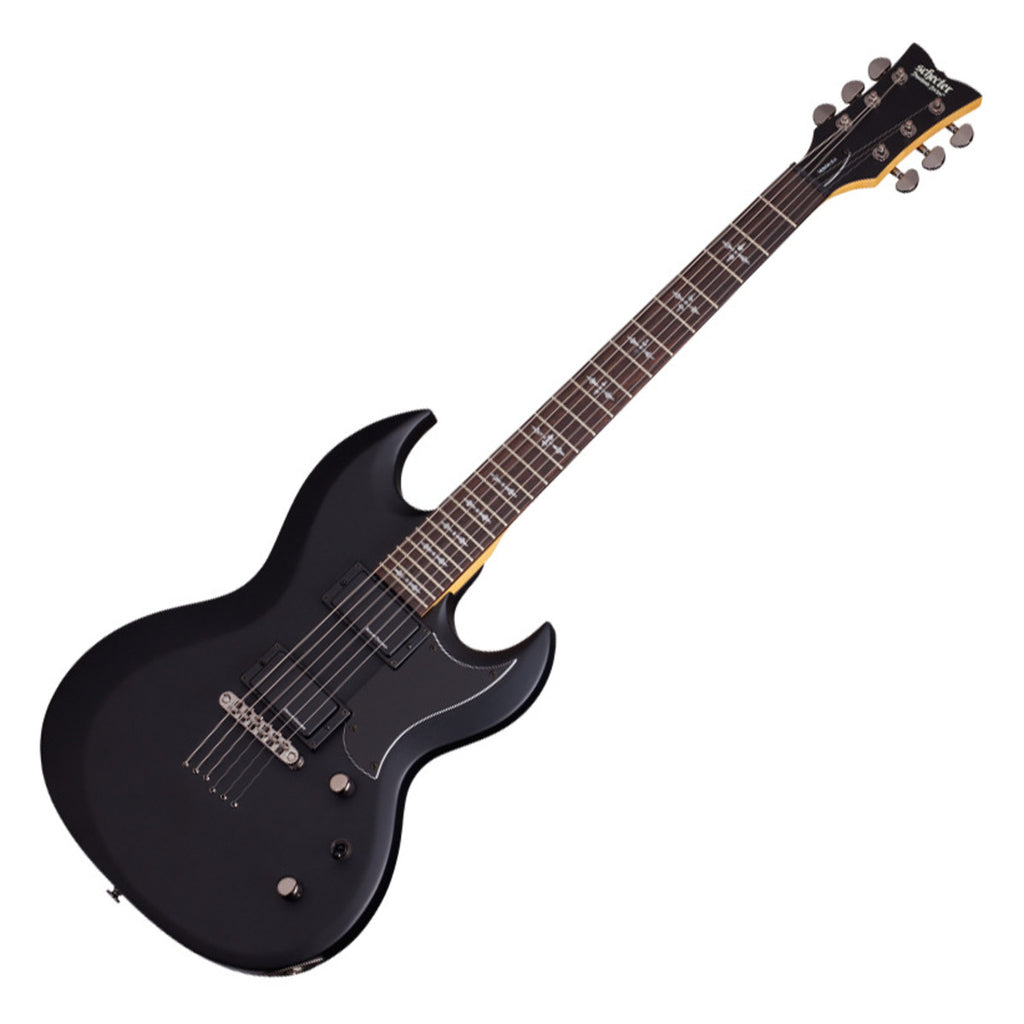 Schecter Demon Electric Guitar S-II in Aged Black Satin - 3664SHC