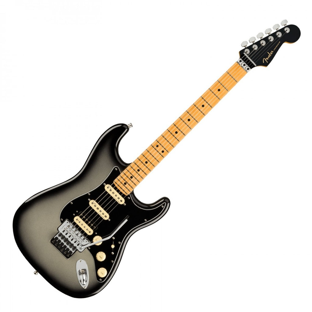 Fender Ultra Luxe Stratocaster Electric Guitar HSS Floyd Rose Maple in Silverburst w/Case - 0118072791