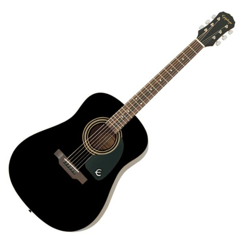 Epiphone DR100 Dreadnought Acoustic Guitar in Ebony - DR100EBCH