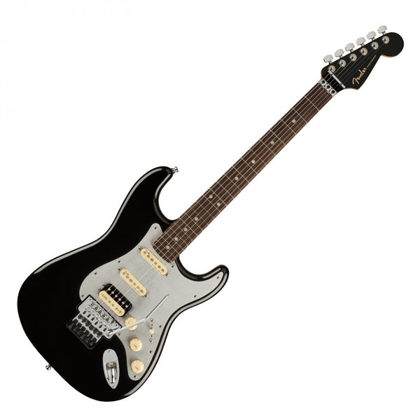 Fender Ultra Luxe Stratocaster Electric Guitar HSS Floyd Rose Rosewood in Mystic Black w/Case - 0118070710