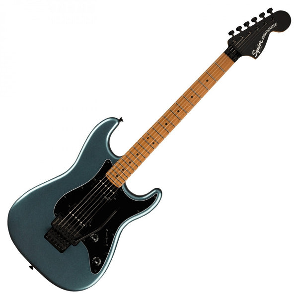 Squier Contemporary Stratocaster HH Electric Guitar Floyd Rose Roasted Maple in Gun Metal Metallic - 0370240568