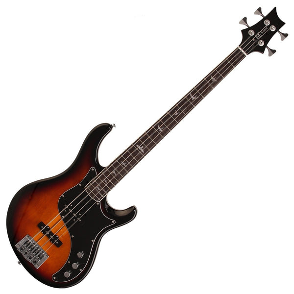 PRS SE Kestral Electric Bass in Tri Colour Sunburst w/Bag - KE4TC