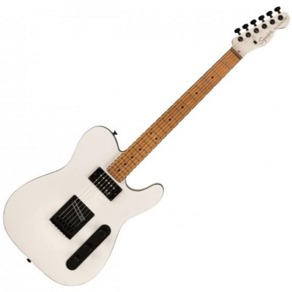 Squier Contemporary Telecaster RH Electric Guitar Rail Humbucker Roasted Maple Neck in Pearl White - 0371225523