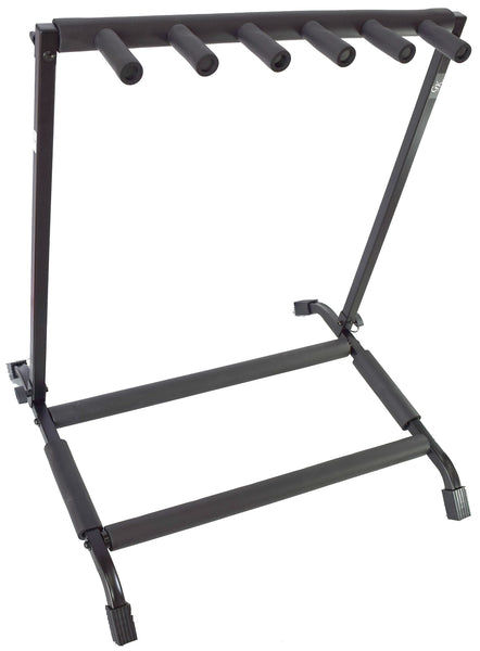 Yorkville Deluxe 5-Guitar Folding Guitar Stand in Black - GS305B