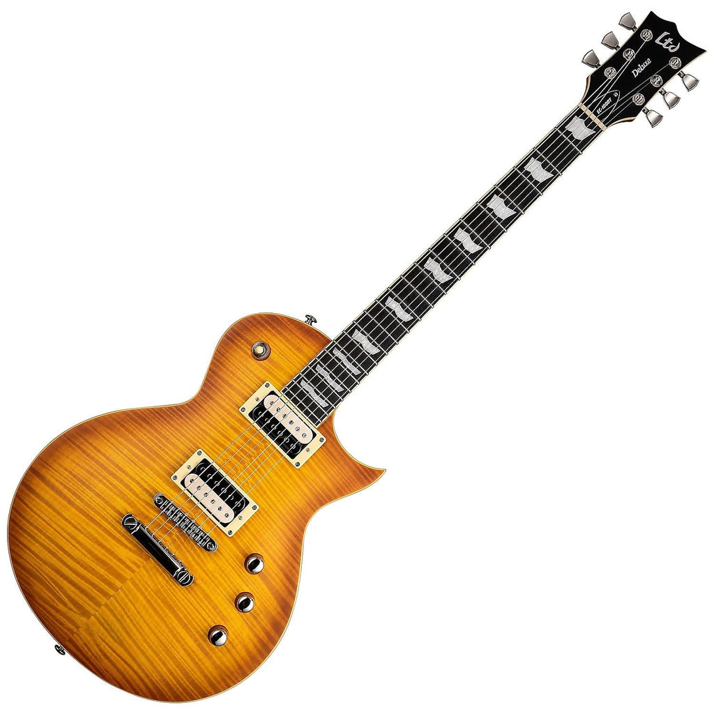 ESP LTD EC-1000T FM Flame Maple Electric Guitar in Honey Burst Satin - LEC1000TFMHBSF